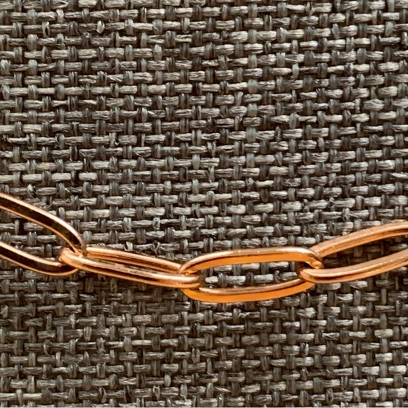 Kinsley Armelle Rose Gold Lync Necklace RETIRED Design Paperclip Chain - Picture 7 of 9